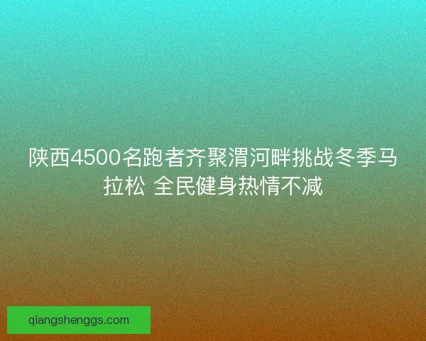 陕西4500名跑者齐聚渭河畔挑战冬季马拉松 全民健身热情不减 陕西4500名跑者齐聚渭河畔挑战冬季马拉松 全民健身热情不减