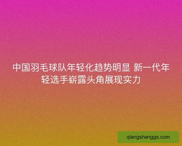 中国羽毛球队年轻化趋势明显 新一代年轻选手崭露头角展现实力