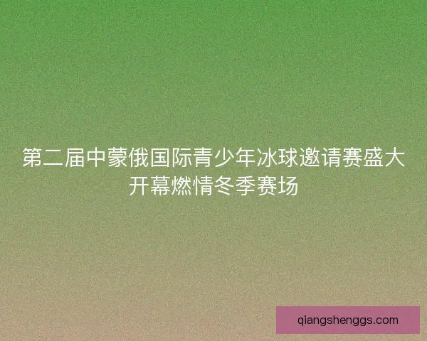 第二届中蒙俄国际青少年冰球邀请赛盛大开幕燃情冬季赛场